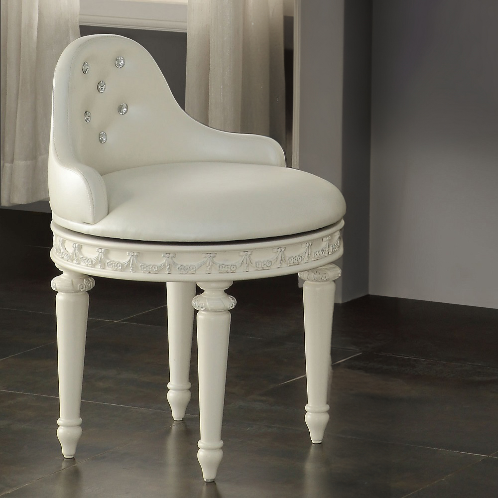 ACME™ Dorothy Vanity Chair with Swivel - Ivory