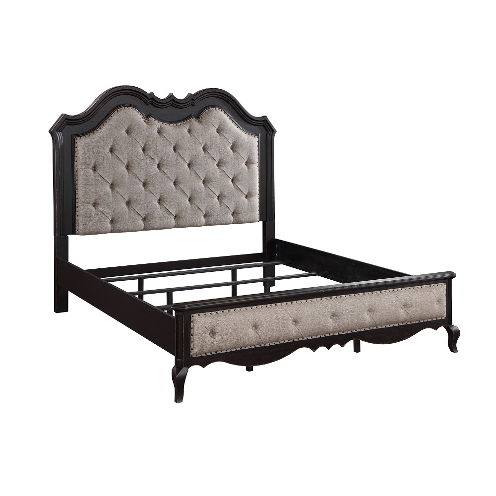 ACME - Chelmsford Upholstered Bed Antique Taupe