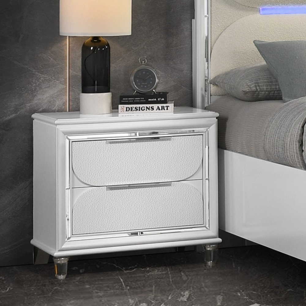 ACME - Tarian Nightstand in Pearl White