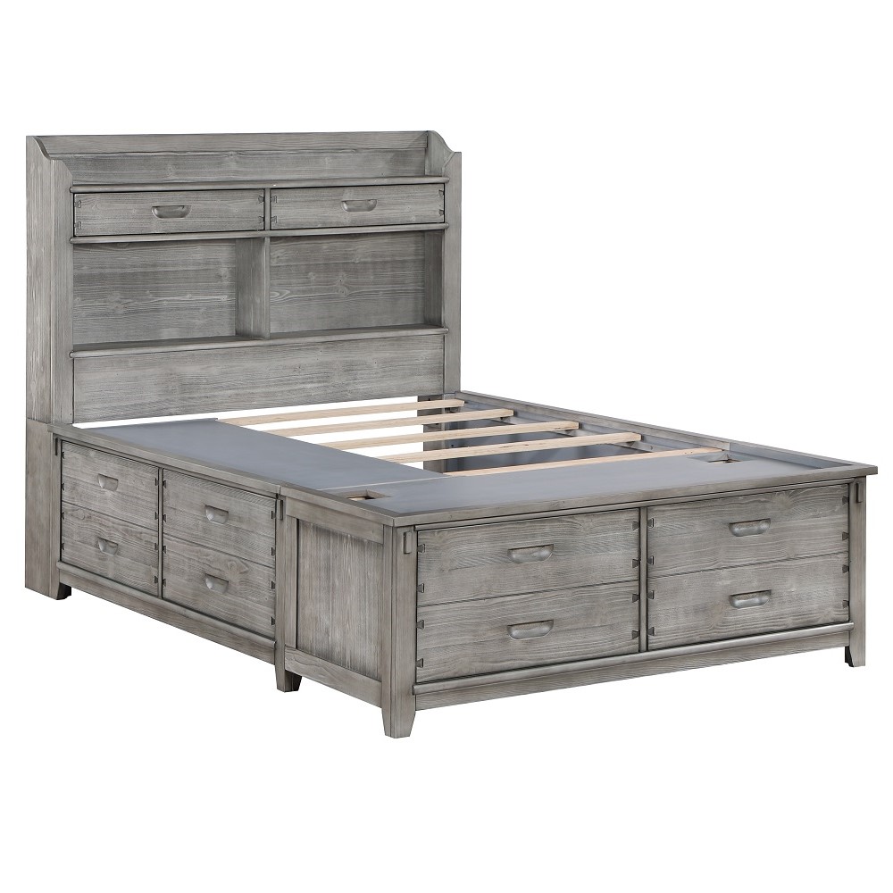 ACME - Veda Full Bed with Storage in Gray