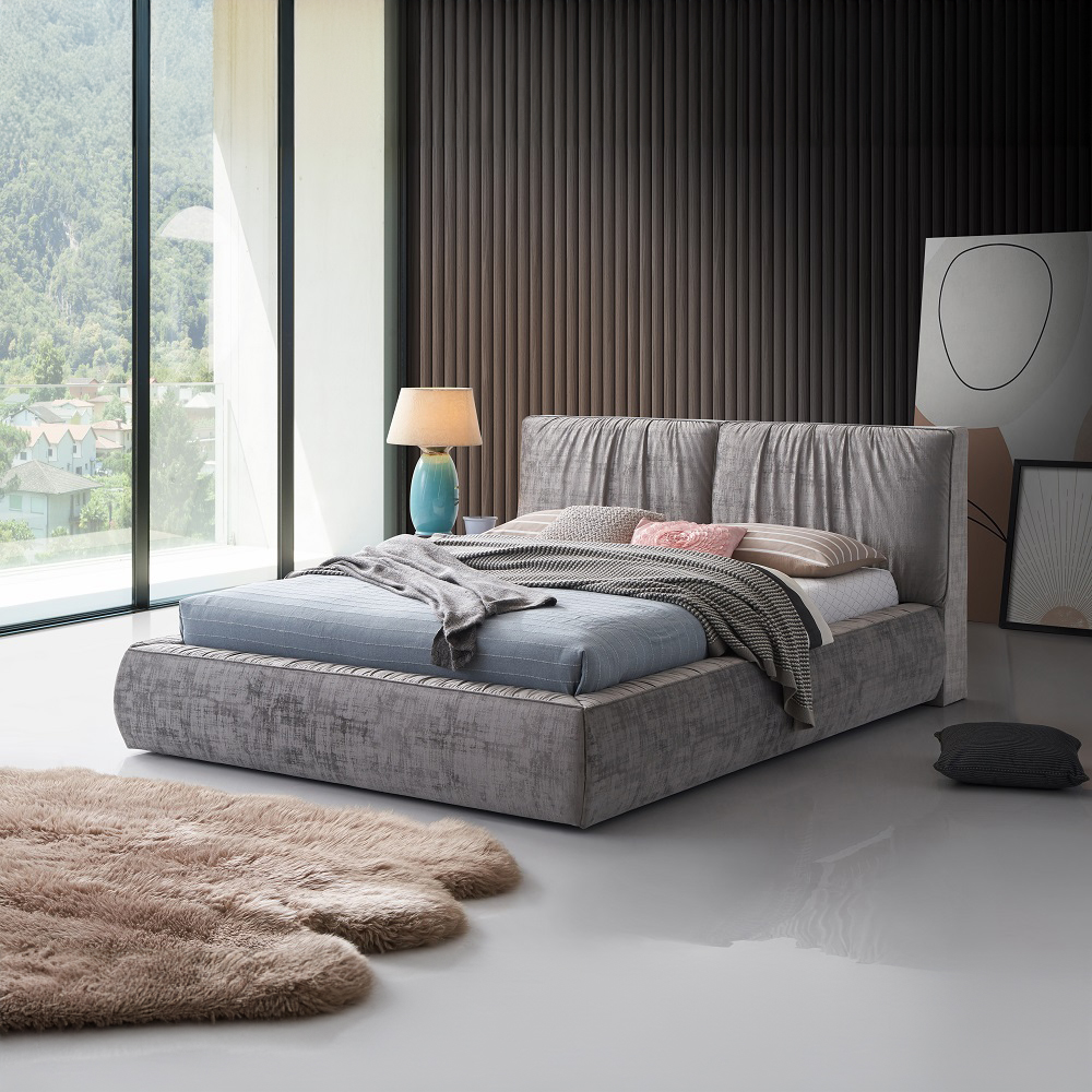 ACME Onfroi EK Bed - Gray Velvet