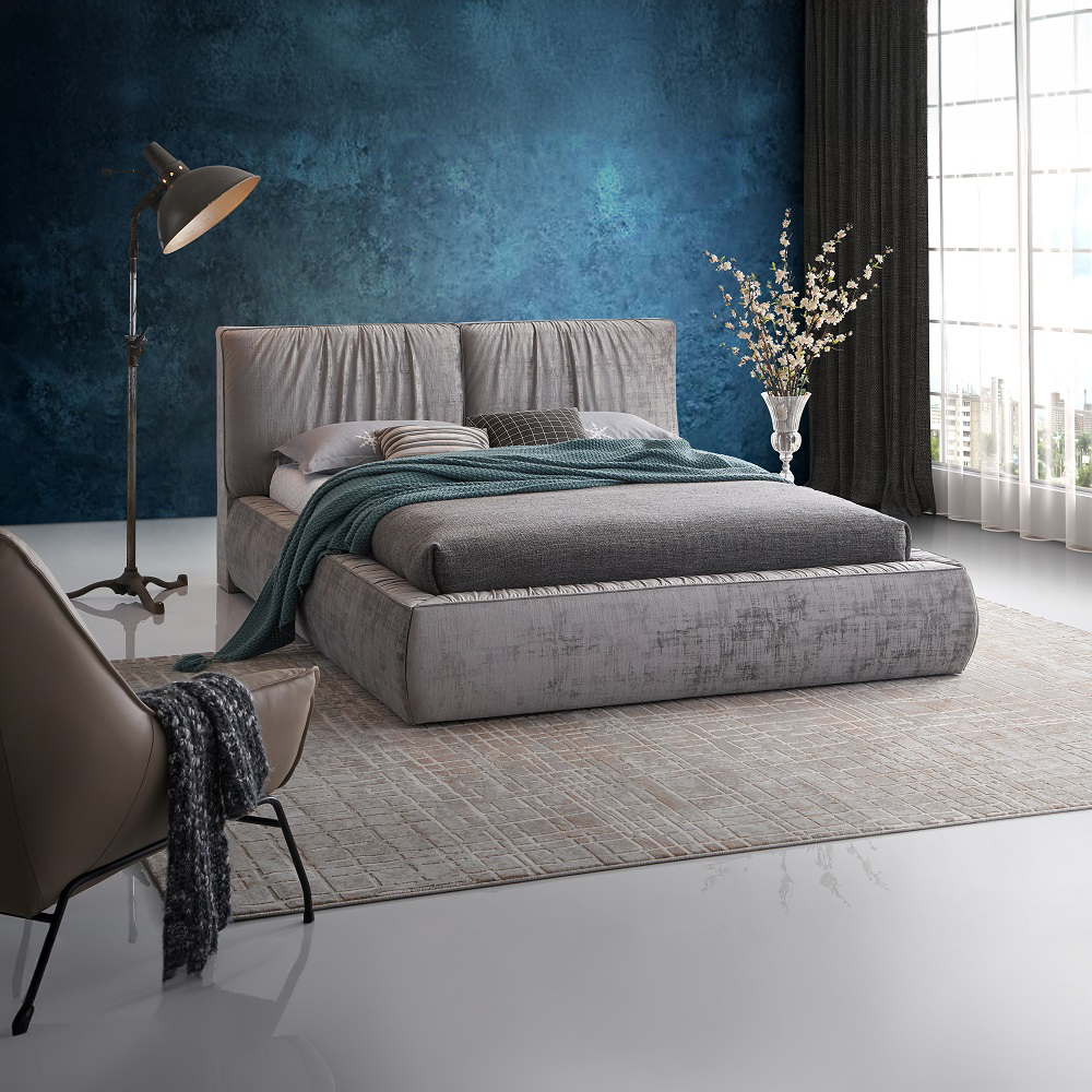 ACME Onfroi EK Bed - Gray Velvet