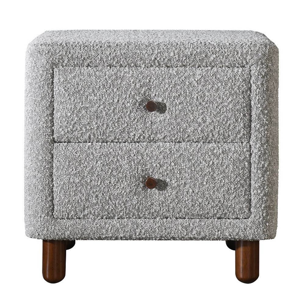 ACME Cleo Nightstand - Gray Boucle