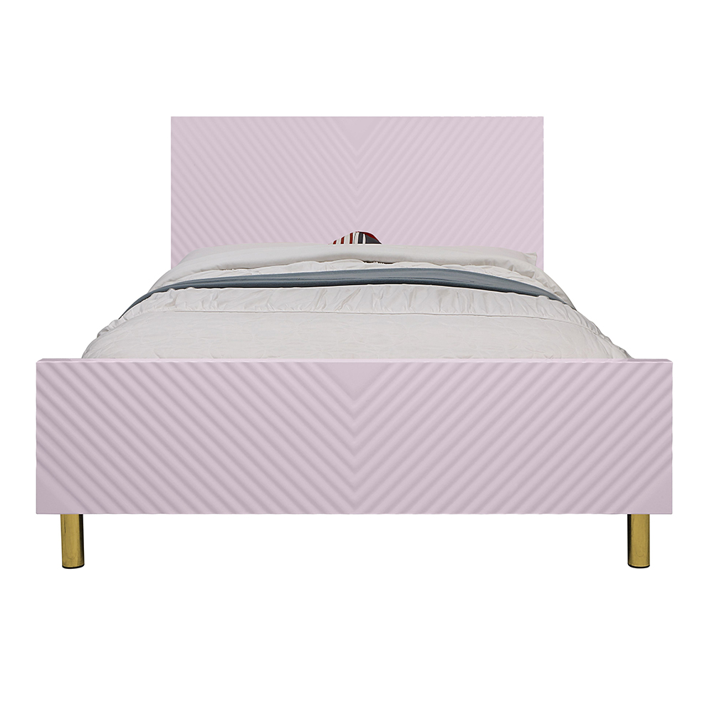 ACME - Gaines Full Bed in Pink High Gloss