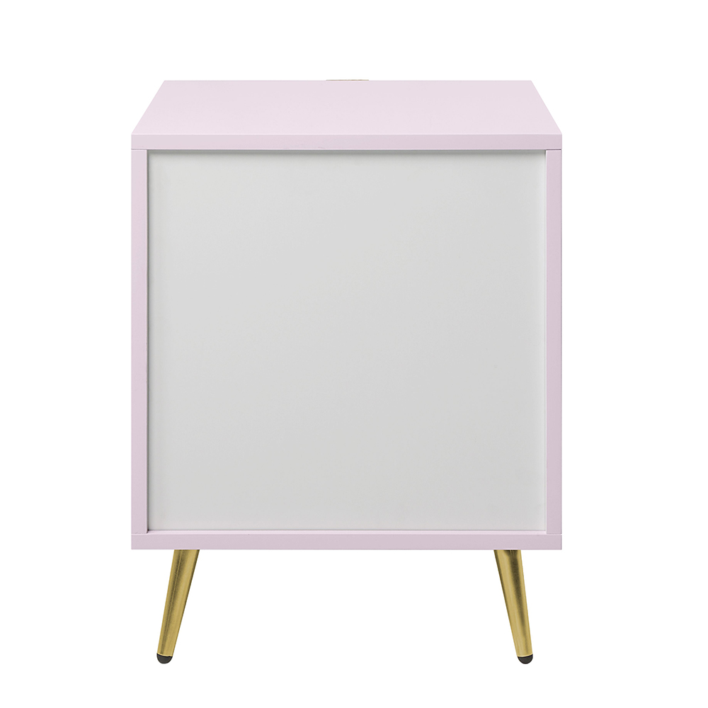 ACME Gaines Nightstand - Pink High Gloss