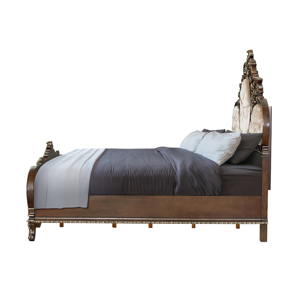 ACME Devany Eastern King Bed - Cream Cherry