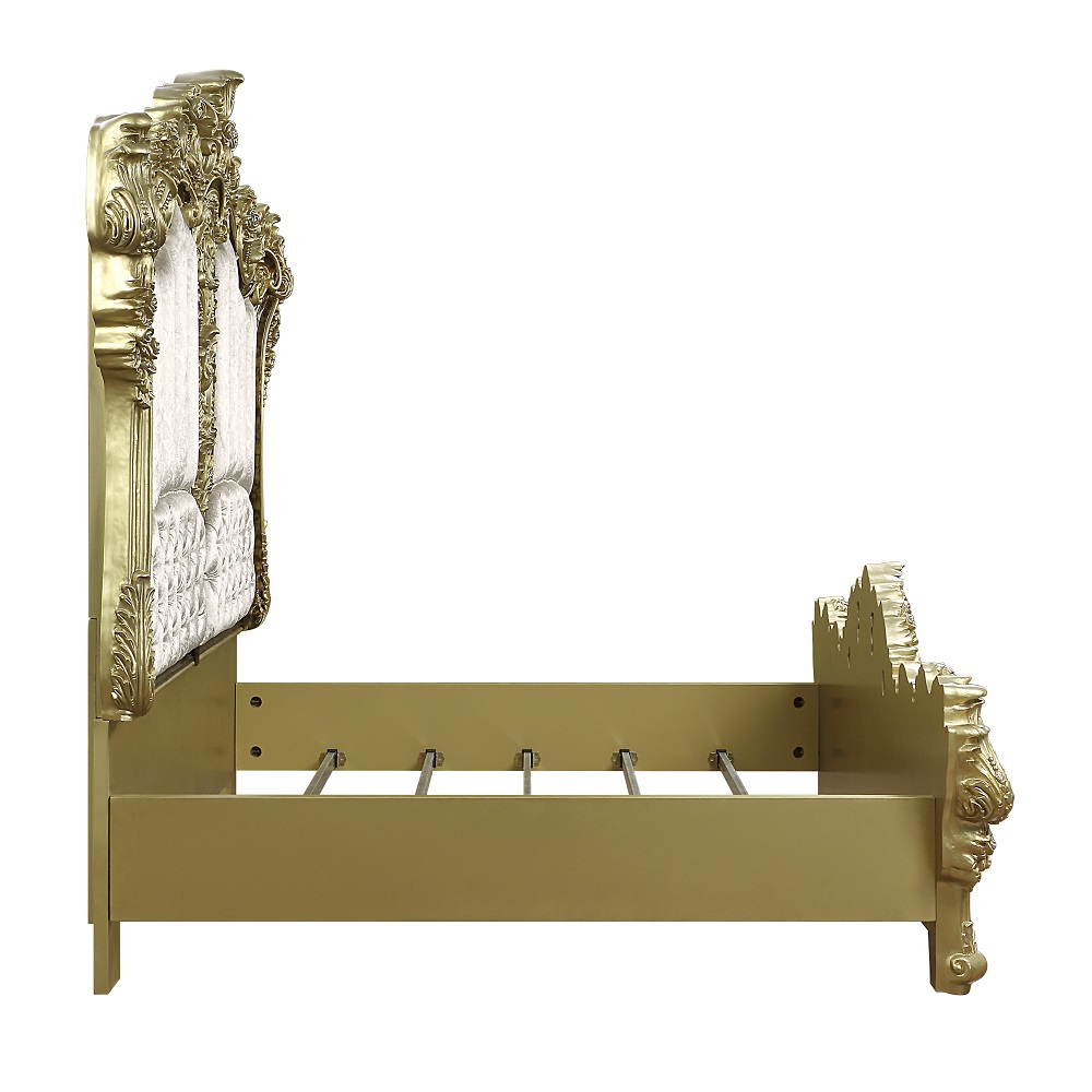 ACME - Desiderius Eastern King Bed in Antique Gold/Hand Painted Brown