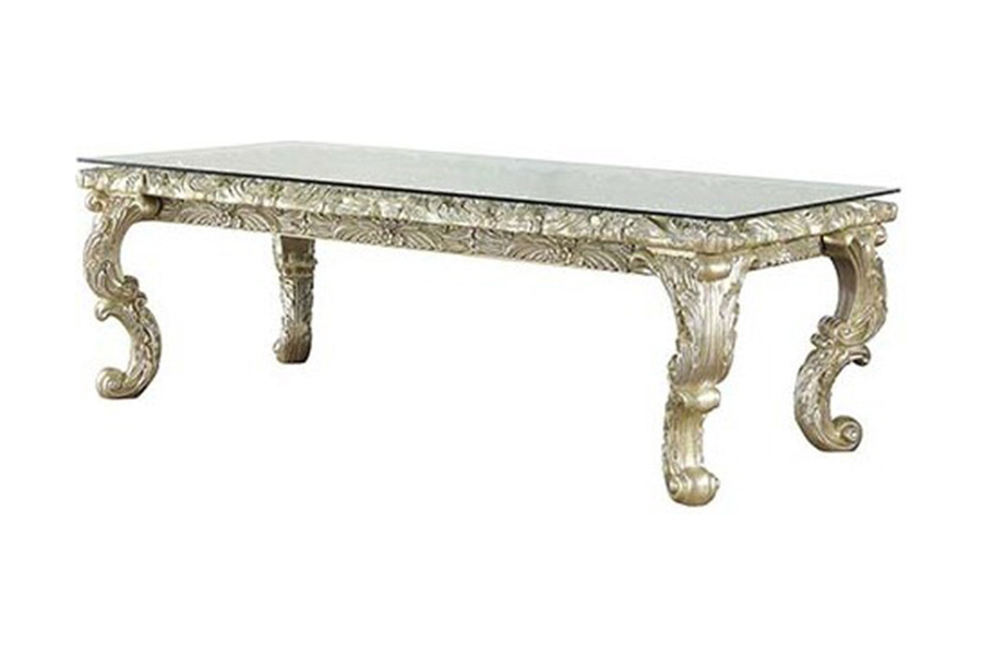 ACME - Vatican Dining Table in Light Gold