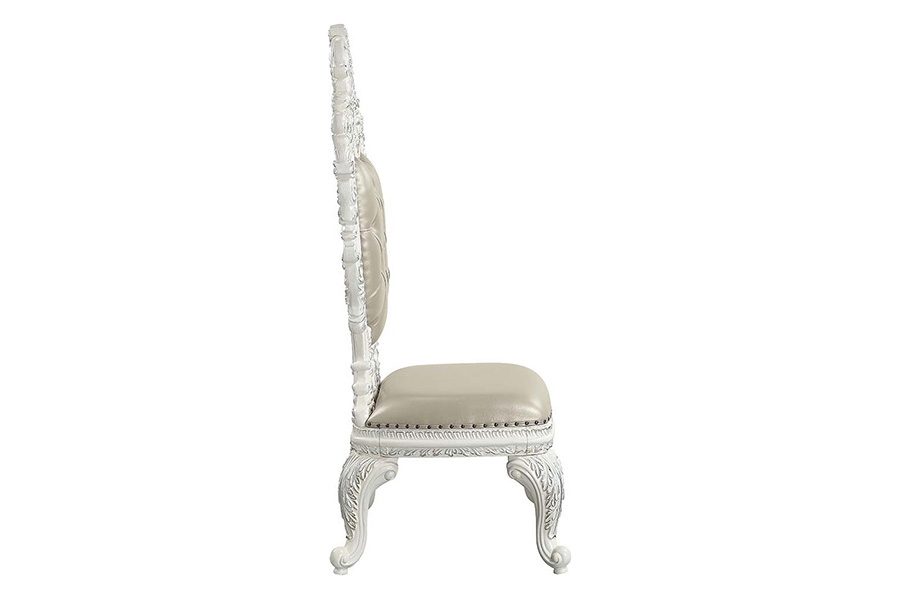 ACME - Vanaheim Side Chair (Set-2) in Beige/Antique White