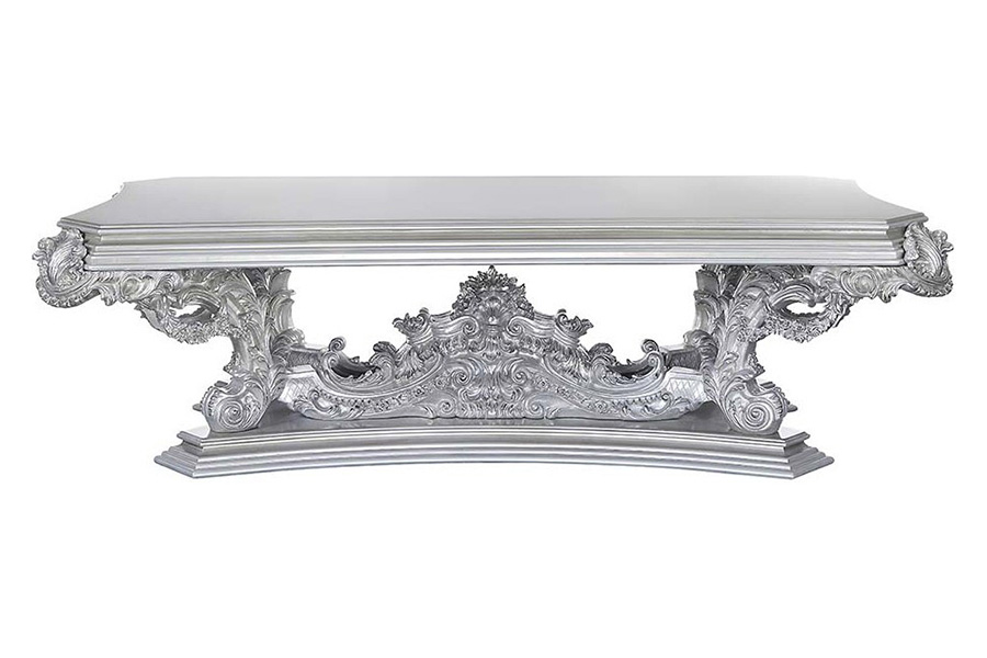 ACME - Valkyrie Dining Table in Antique Platinum