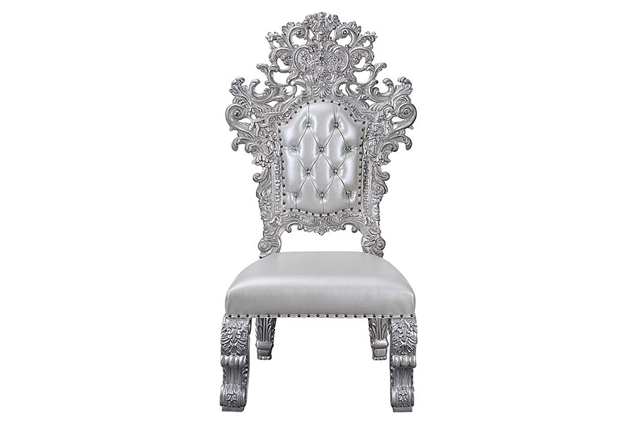 ACME - Valkyrie Side Chair (Set-2) in Antique Platinum