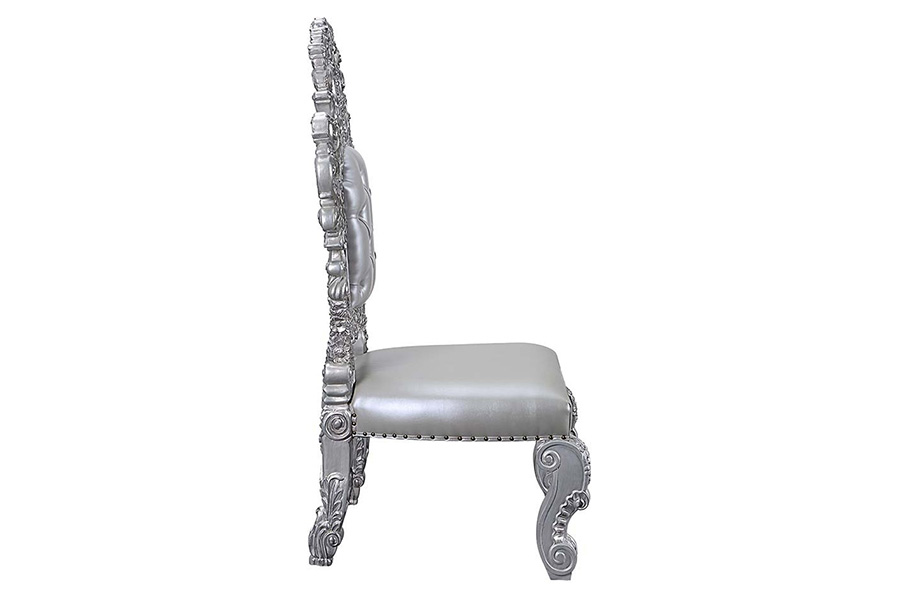 ACME - Valkyrie Side Chair (Set-2) in Antique Platinum