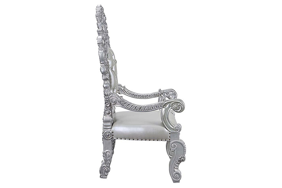 ACME - Valkyrie Arm Chair (Set-2) in Antique Platinum