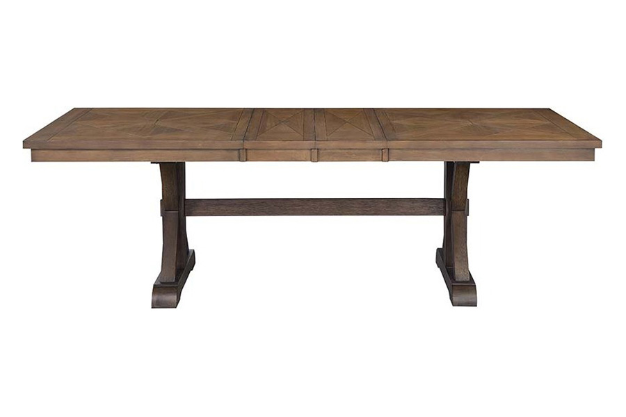 ACME - Pascaline Dining Table in Gray/Rustic Brown/Oak