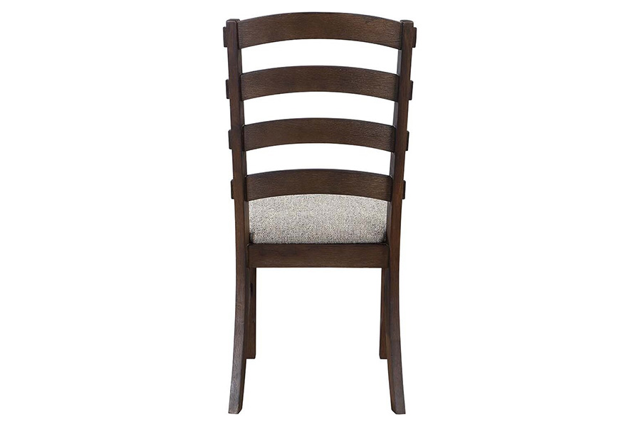 ACME - Pascaline Side Chair (Set-2) in Gray/Rustic Brown/Oak