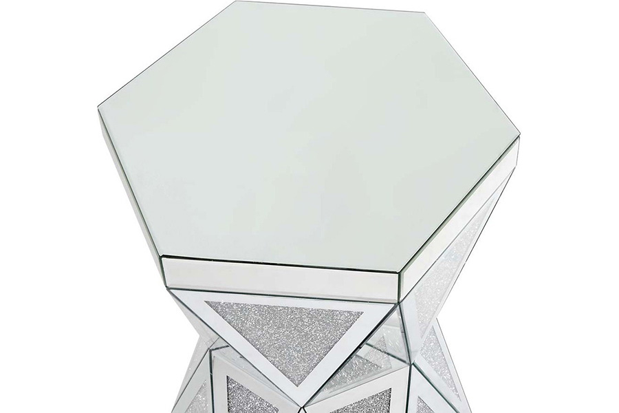 ACME - Noralie Dining Table in Mirrored/Faux Diamonds (DN00722)