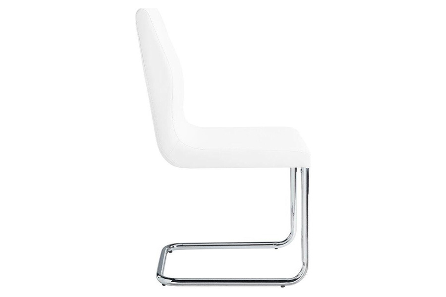 ACME - Palton Side Chair (Set-2) in White/Chrome