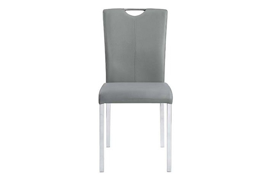 ACME - Pagan Side Chair (Set-2) in Gray/Chrome