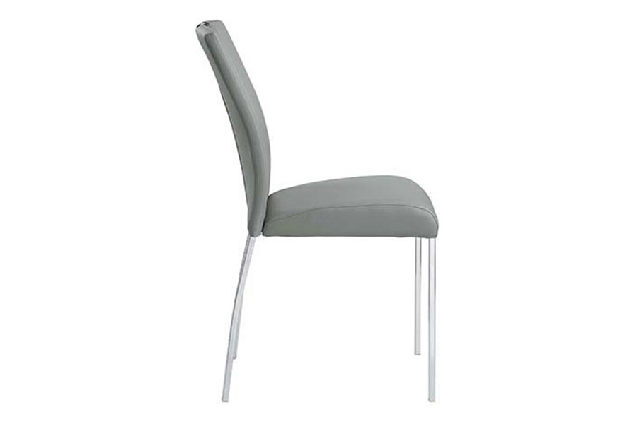 ACME - Pagan Side Chair (Set-2) in Gray/Chrome