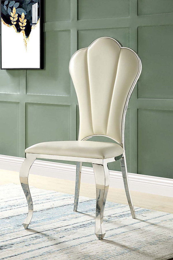 ACME Cyrene Side Chair Set of 2 - Beige