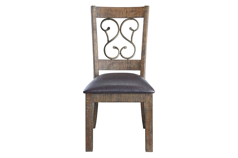 ACME - Raphaela Side Chair (Set-2) in Black/Weathered Cherry