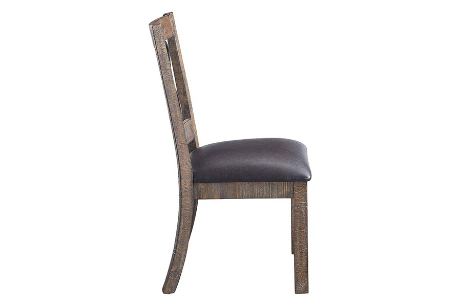 ACME - Raphaela Side Chair (Set-2) in Black/Weathered Cherry