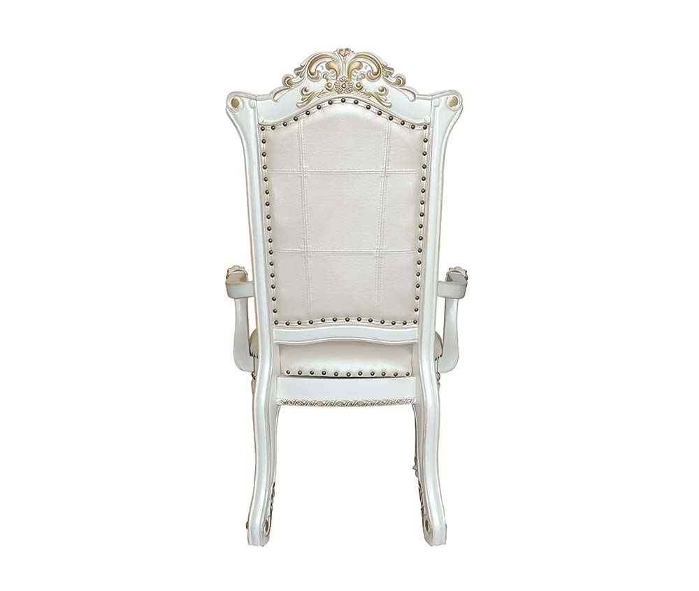 ACME Vendome Arm Chair(Set-2) - Antique Pearl