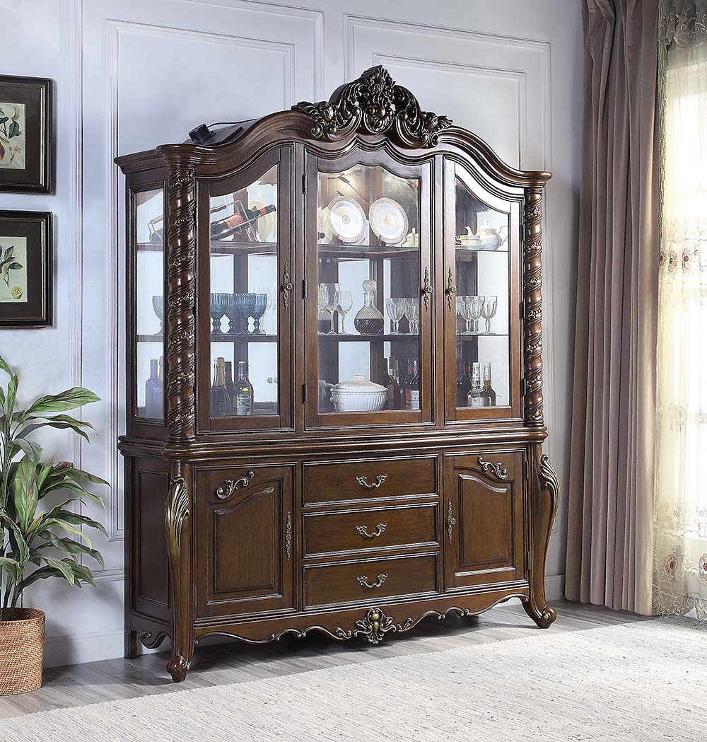 ACME - Devayne Buffet & Hutch in Dark Walnut