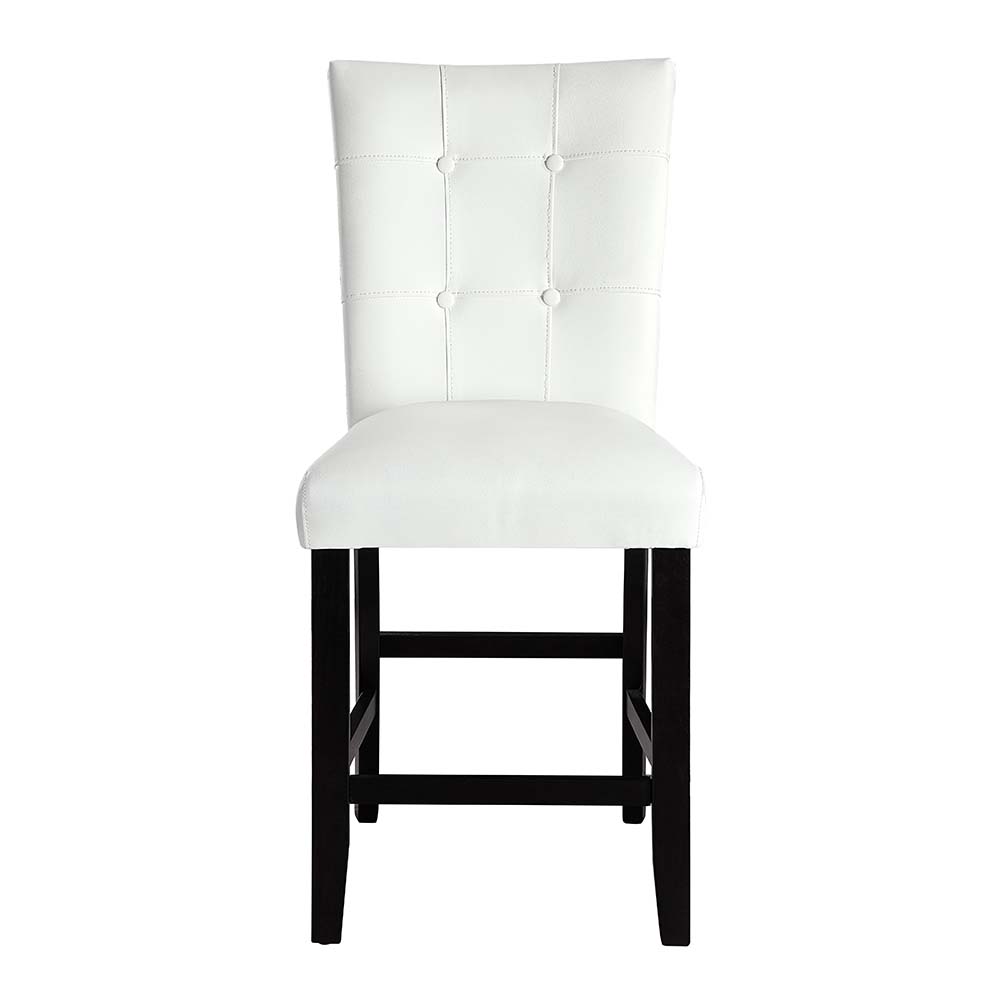 ACME - Hussein Counter Height Chair (Set of 2) in White/Black