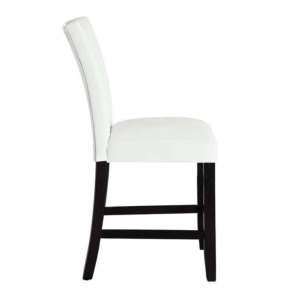 ACME - Hussein Counter Height Chair (Set of 2) in White/Black