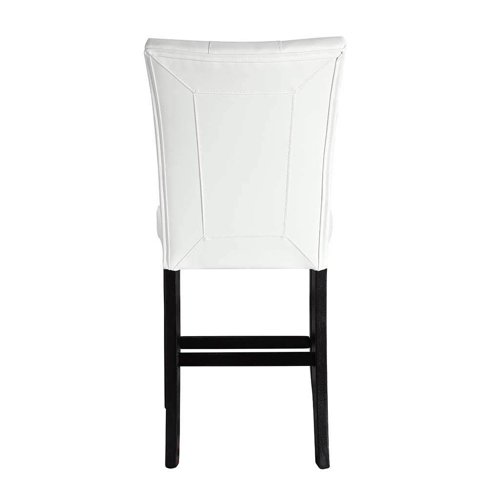 ACME - Hussein Counter Height Chair (Set of 2) in White/Black