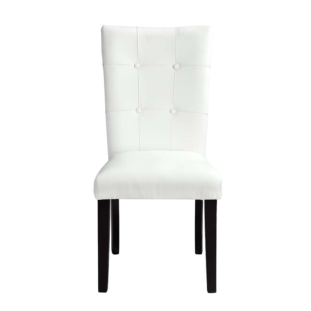 ACME - Hussein Side Chair (Set of 2) in White/Black