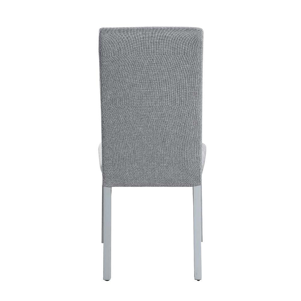 ACME - Lanton Side Chair (Set of 2) in Gray Linen/Antique White