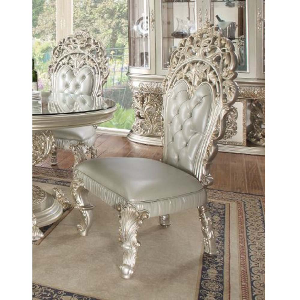 ACME - Sandoval Side Chair (Set of 2) in Beige/Champagne