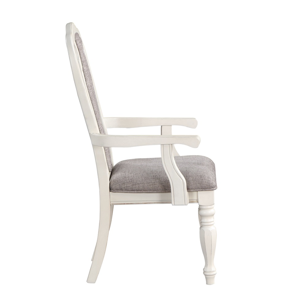 ACME - Florian Arm Chair (Set of 2) in Gray Antique White