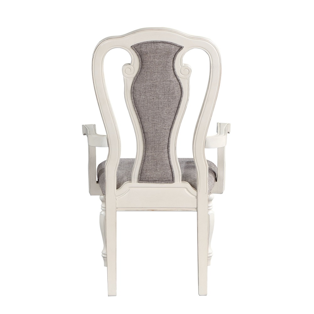 ACME - Florian Arm Chair (Set of 2) in Gray Antique White