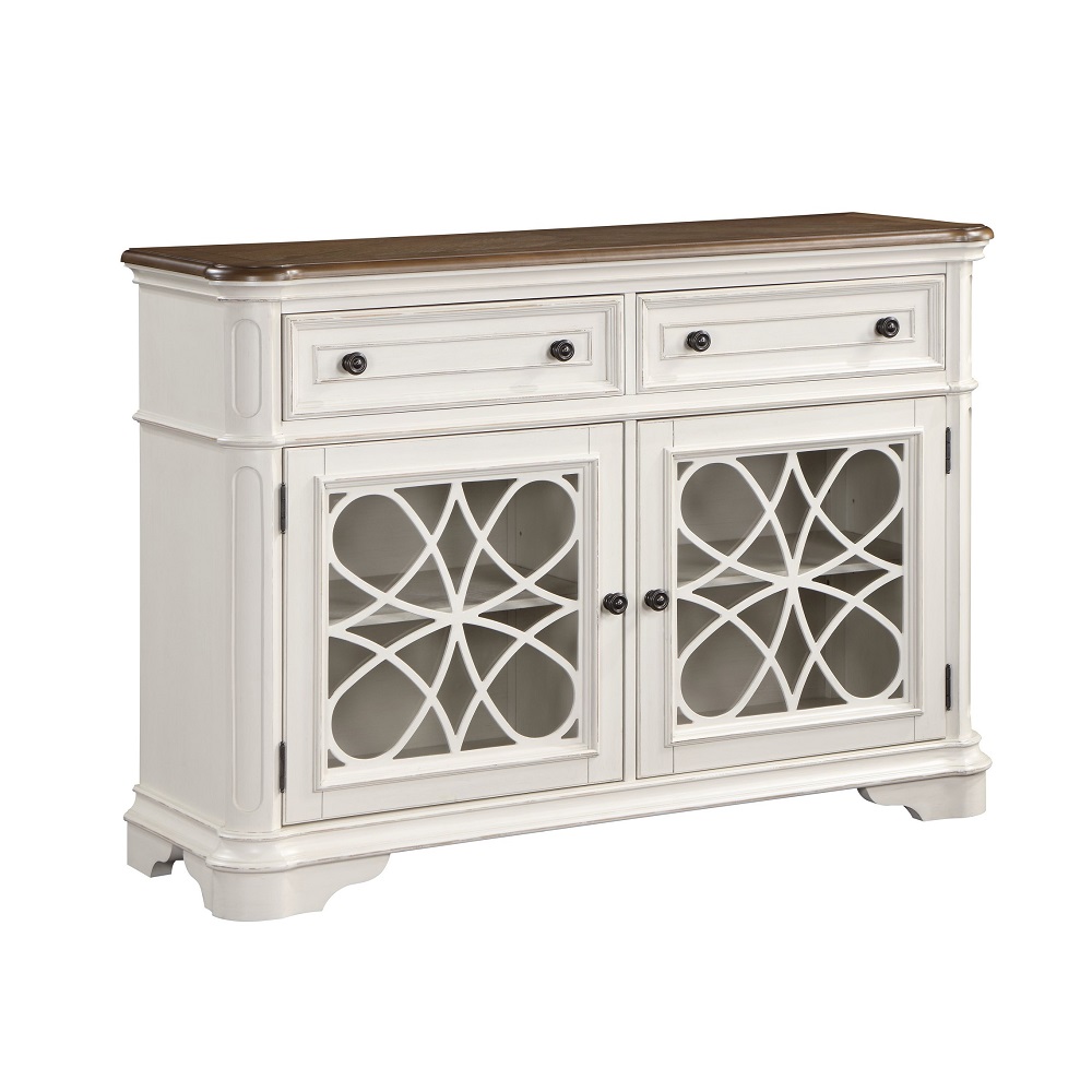 ACME - Florian Server in Antique White/Oak