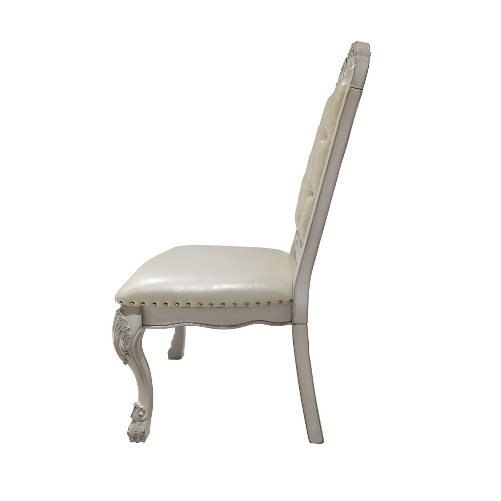 ACME Dresden Side Chair (Set of 2) - Synthetic/Bone White (DN01701)