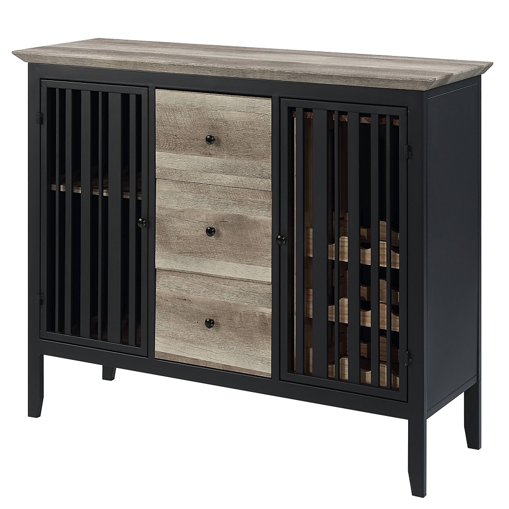 ACME - Zudora Server in Antique Oak/Sandy Black