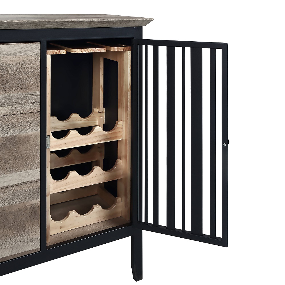 ACME - Zudora Server in Antique Oak/Sandy Black