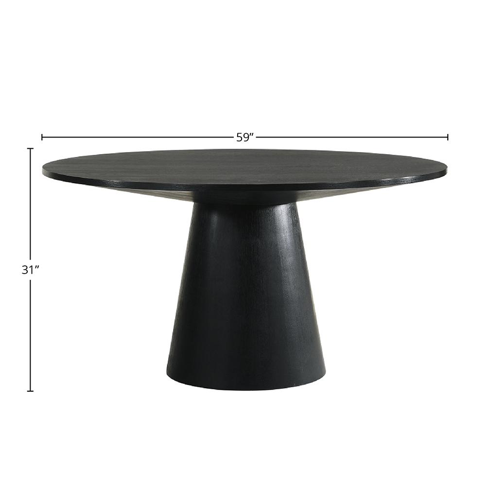 ACME - Froja Round Dining Table in Black