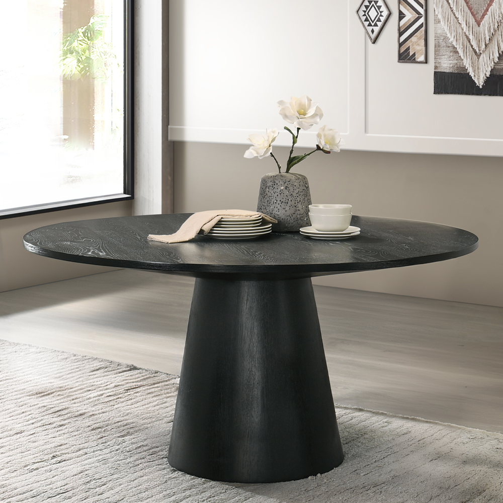 ACME - Froja Round Dining Table in Black