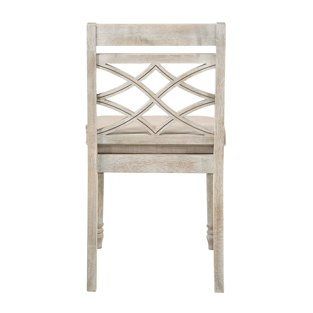 ACME - Cillin Side Chair (Set of 2) in Walnut/Antique White