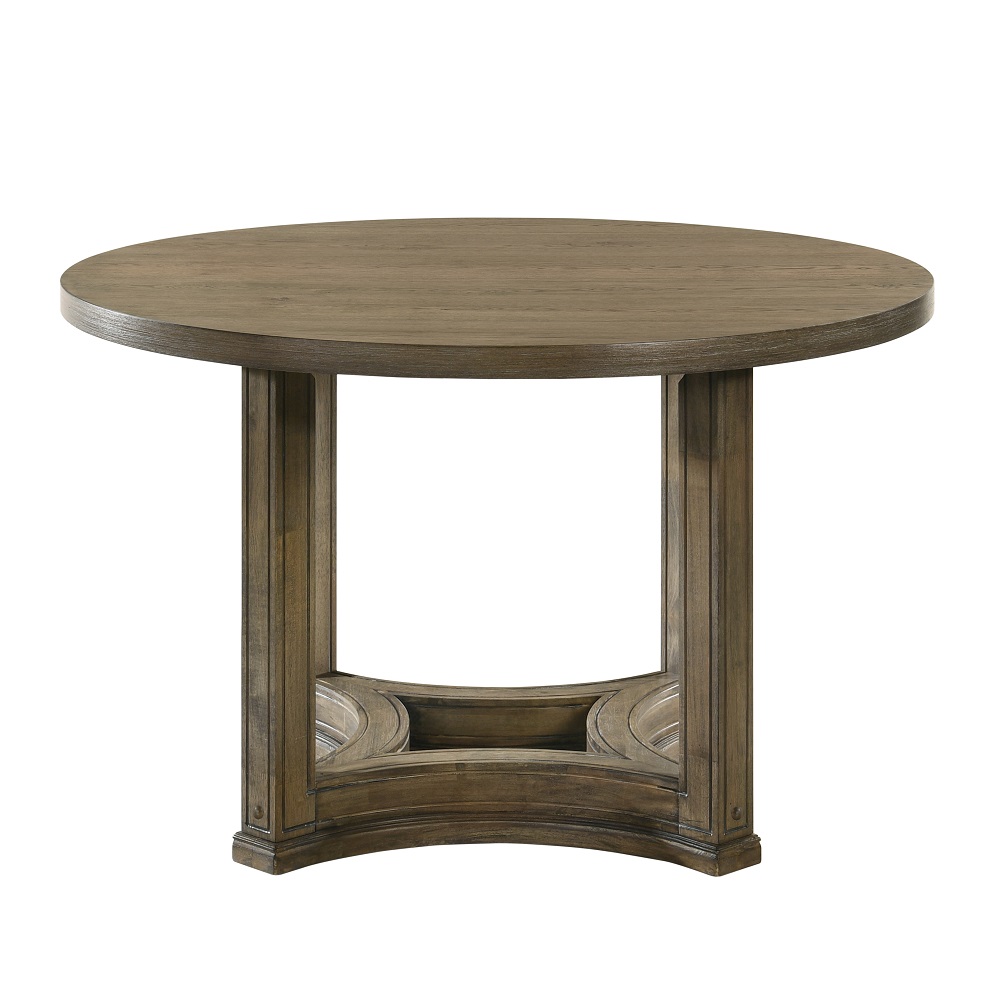 ACME - Parfield Round Dining Table in Weathered Oak