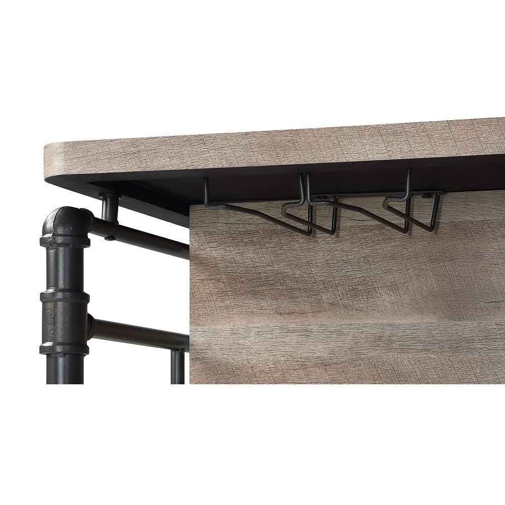 ACME - Edina Counter Height Table in Antique Oak/Sandy Gray