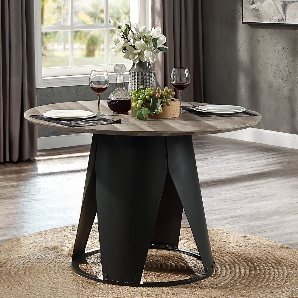 ACME - Zudora Dining Table in Antique Oak/Black (DN01948)