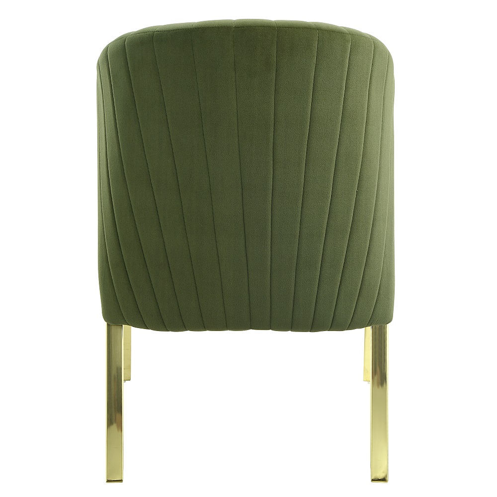 ACME Fallon Side Chair (Set of 2) - Green Velvet/Mirrored Gold