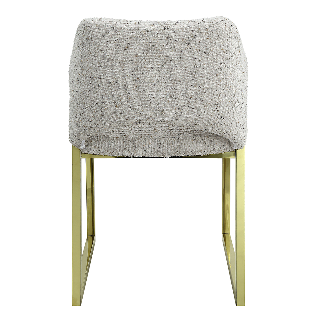 ACME Galdesa Side Chair - Teddy Sherpa/Mirrored Gold