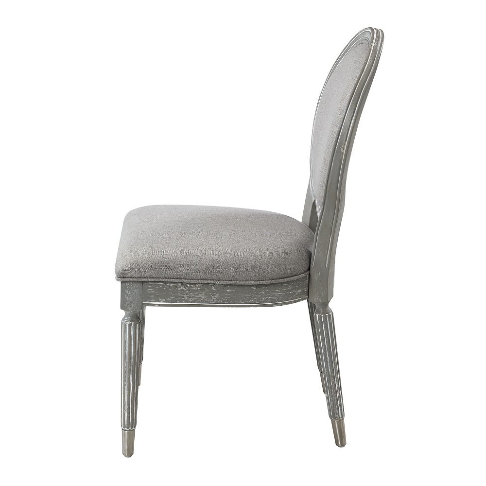 ACME - Adalynn Side Chair (Set of 2) in Gray Weathered Gray Oak