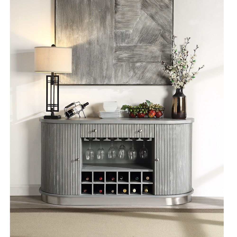 ACME - Adalynn Server in Weathered Gray Oak